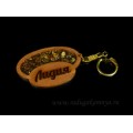 Брелок именной из дерева с янтарём "Лидия", 71*48мм