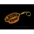 Брелок именной из дерева с янтарём "Юрий", 71*48мм