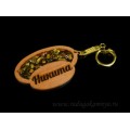 Брелок именной из дерева с янтарём "Никита", 71*48мм