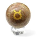 Шар из яшмы желтой знак зодиака "Телец" диаметр 60мм