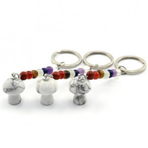 Брелок гриб из кахалонга "7 чакр" 15*24мм