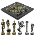 Шахматы подарочные с металлическими фигурами "Атлас", 250*250мм