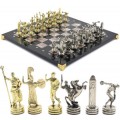 Шахматы подарочные с металлическими фигурами "Метатели дисков", 350*350мм