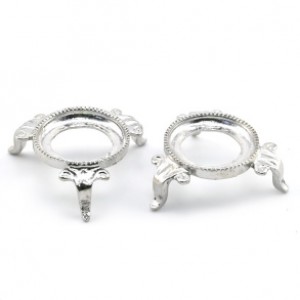 Подставка под шар/яйцо от Ø45мм, металл серебристый 53*49*20мм (иск.)