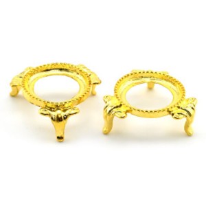 Подставка под шар/яйцо от Ø35мм, металл золотистый 39*37*16мм (иск.)