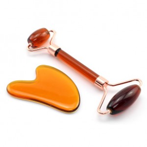 Набор массажеров Гуаша цвет коньячный, 2 предмета в упаковке (иск.)