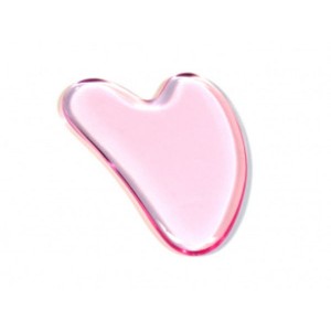 Скребок Гуаша цвет розовый "Сердечко" 80*52мм (иск.)