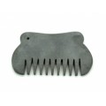 Скребок Гуаша Гребень из базальта (Бяньши) 95*56мм Скребок Гуаша Гребень из базальта (Бяньши) 95*56мм