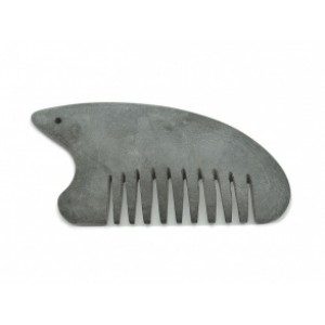 Скребок Гуаша Гребень из базальта (Бяньши) 107*56мм