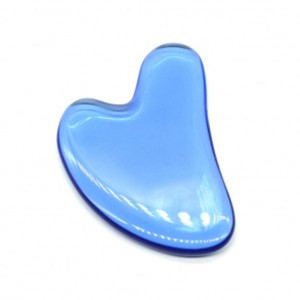 Скребок Гуаша цвет синий "Сердечко" 80*51мм (иск.)