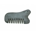 Скребок Гуаша Гребень из базальта (Бяньши) 103*62мм Скребок Гуаша Гребень из базальта (Бяньши) 103*62мм