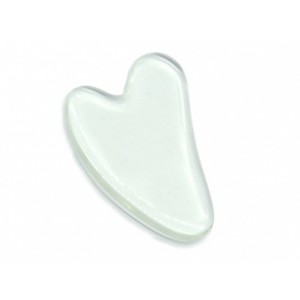 Скребок Гуаша цвет прозрачный "Сердечко" 80*52мм (иск.)