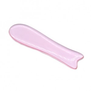 Скребок Гуаша цвет розовый "Рыбка" 115*33мм (иск.)