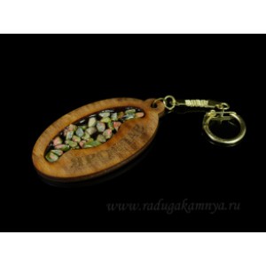Брелок именной из дерева с унакитом "Ярослав", 78*44мм.