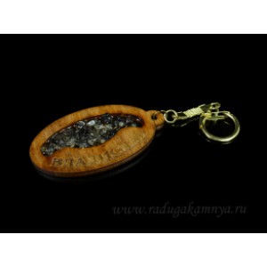 Брелок именной из дерева с топазом "Владислав", 78*44мм.