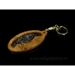 Брелок именной из дерева с топазом "Фёдор", 78*44мм.