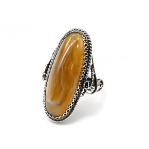 Кольцо агат 14*32мм