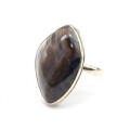 Кольцо с агатом ботсвана " Грация " 16*26мм