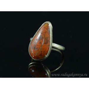Кольцо агат " Капля " 13*23мм