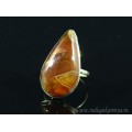 Кольцо агат " Капля " 18*32мм