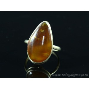 Кольцо агат " Капля " 14*24мм