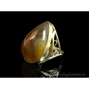 Кольцо агат 22*33мм