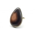 Кольцо с агатом ботсвана "Капля" 21*32мм Кольцо с агатом ботсвана "Капля" 21*32мм
