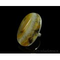 Кольцо агат " Овал " 24*39мм