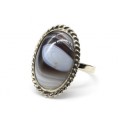 Кольцо агат ботсвана " Овал " 18*26мм
