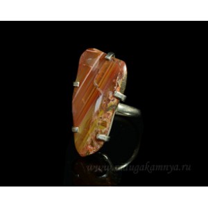 Кольцо агат 16*30мм.