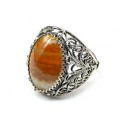 Кольцо агат 17*24мм.