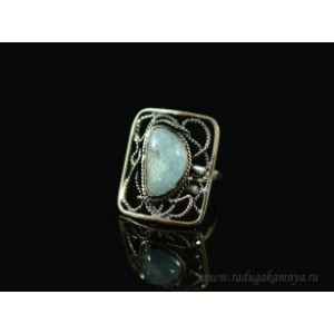 Кольцо из аквамарина 21*25мм