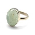 Кольцо с аквамарином " Овал " 11*15мм