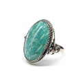 Кольцо амазонит " Овал " 20*29мм.