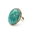 Кольцо амазонит "Овал" 18*24мм.