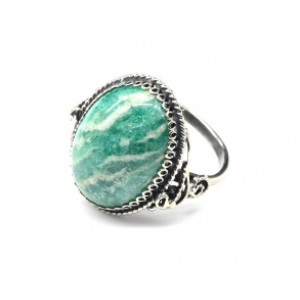 Кольцо амазонит 18*23мм.