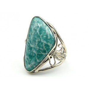 Кольцо амазонит " Грация " 17*29мм