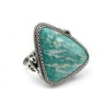 Кольцо амазонит" Грация " 25*30мм.