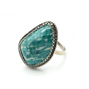Кольцо амазонит 13*23мм.