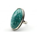 Кольцо амазонит " Овал " 19*32мм.