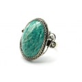 Кольцо амазонит 20*28мм.