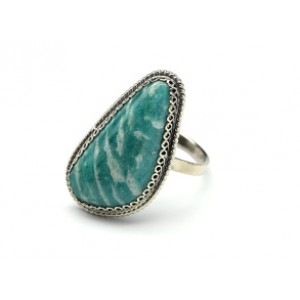 Кольцо амазонит "Грация" 16*28мм.