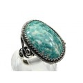 Кольцо амазонит "Грация" 21*28мм.