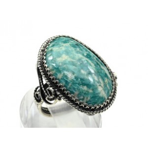 Кольцо амазонит "Грация" 21*28мм.