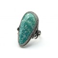 Кольцо амазонит "Грация" 18*33мм.