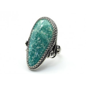 Кольцо амазонит "Грация" 18*33мм. Кольцо амазонит "Грация" 18*33мм.