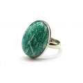 Кольцо с амазонитом "Овал" 14*20мм.
