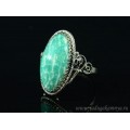 Кольцо амазонит 17*25мм
