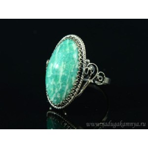 Кольцо амазонит 17*25мм