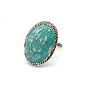 Кольцо амазонит " Овал " 19*27мм.